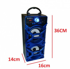 Sistem Boxa Bluetooth Portabila BoomBox 10W RMS, Radio FM, microSD, AUX, USB, Iluminata LED, Afisaj LCD foto