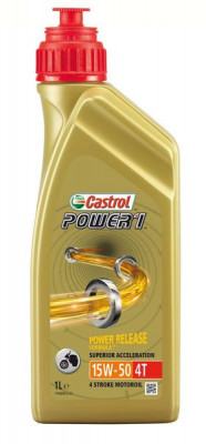 (PL) Ulei de motor 4T 4T Castrol Power 1 SAE 15W50 1L SN JASO MA-2 SEMI-SINTETIC foto