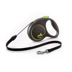 Lesa Flexi Black Design M, pentru caini de pana la 20kg, lungime coarda 5m - verde foto