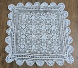 FATA DE MASA VINTAGE CROSETATA MANUAL LA IGLITA CU FIR DE BUMBAC