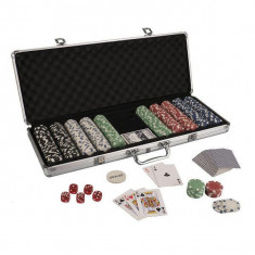 Set Poker 500 jetoane cu valoare, servieta de aluminiu foto