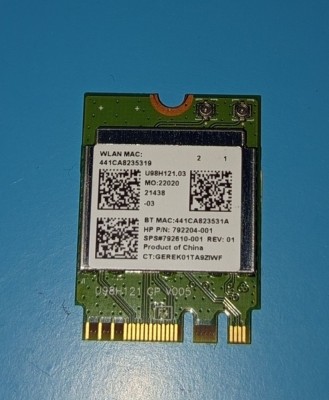 Placa rețea / modul wlan M.2 Realtek RTL8723BE 792204-001 300Mbps 802.11n foto