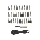 Cumpara ieftin Set 32 biti surubelnita Magnusson, otel, 25mm, clichet, cap magnetic, PH, PZ, Torx, Hex, argintiu