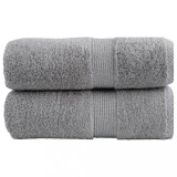 vidaXL Prosoape oaspeți premium SOLUND, 2 buc. gri 30x50cm 600gsm