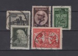 Incoronarea Regelui Ferdinand I la Alba Iulia 1922 stampilate lipsa 3 Lei, 6 Lei