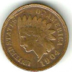 SUA STATELE UNITE ALE AMERICII 1 ONE CENT 1904 INDIAN HEAD STARE EXCELENTA