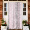 VidaXL Perdea pentru insecte, gri argintiu și roz, 100x230cm, chenille 377366