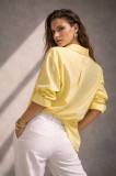 Camasa dama galben pal din bumbac