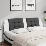 VidaXL Pernă pentru tăblie pat, negru și alb, 180cm, piele artificială