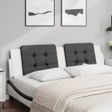 vidaXL Pernă pentru tăblie pat, negru și alb, 180cm, piele artificială