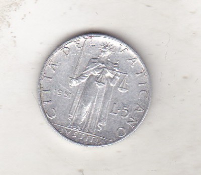 bnk mnd Vatican 5 lire 1951 foto