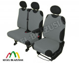 Huse scaune auto tip maieu pentru microbuz/VAN 2+1 locuri culoare Gri Kft Auto
