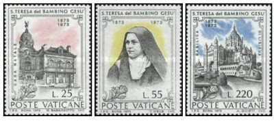 Vatican 1973 - 100 de ani Theresia of Jesus, serie neuzata foto
