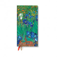 2024 Van Gogh's Irises 12-Month Slim 160 Pg Horizontal Week-At-A-Time Van Gogh's Irises
