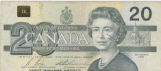 Canada 20 Dollars Dolari 1991 F foto