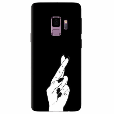Husa silicon pentru Samsung S9, Finger Cross foto