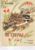 Carte N. Sladkov "In stepa" - Carti Povesti Copii, Ilustrata N. Cearusin, Brosata, Stare Buna, 18x25cm