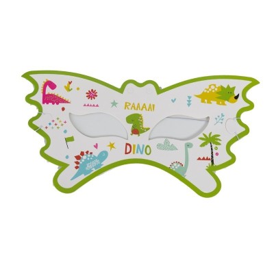 Set 10 Masti Decorative, Cyrax, Colectia Dino Park, 18 x 8 cm, din Carton, Multicolor foto
