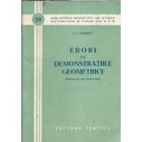 Erori in demonstratiile geometrice - I. S. Dubnov