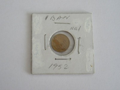 C10 130 - Moneda foarte veche - Romania - 1 ban - 1952 foto