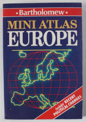 BARTHOLOMEW MINI ATLAS EUROPE , 1992 foto