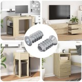 vidaXL Șurub 2 pcs Argintiu M6 x 12 mm Fier 864484