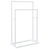 Cumpara ieftin Suport de prosoape autonom, alb, 48x24x78,5 cm, fier