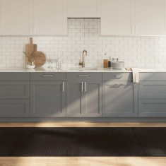 vidaXL Covor dreptunghiular, maro &icirc;nchis, 100x300 cm, bambus