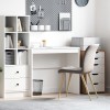 VidaXL birou de scris Alb Lemn prelucrat Mediu Minimalist