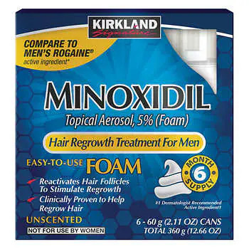 Spuma Minoxidil Kirkland 5%, Tratament impotriva caderii parului pentru 6 luni foto