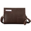 Geanta unisex, BUSY LDY&amp;GTM&reg; Pixel, piele naturala, slim, minimalista, maro