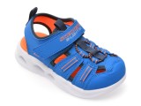 Cumpara ieftin Pantofi sport SKECHERS albastri, SOLA GLOW SANDAL, din piele ecologica