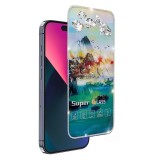 Folie de protectie, flippy, pentru iphone 15 pro, tempered glass 2.5 cu pietricele, esd, hd, transparent