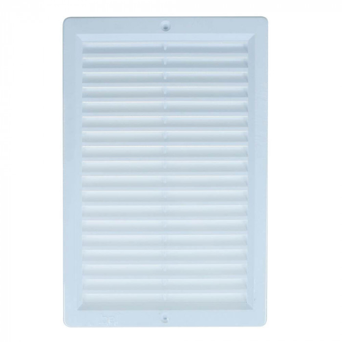 Grila de Aerisire cu Plasa Karro, 20x30 cm, Plastic Alb, Plasa de Aerisire, Rama de Aerisire, Grile Ventilatie cu Plasa, Rama de Ventilare cu Plasa, G