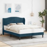 vidaXL Cadru de pat cu headboard albastru 160 x 200 cm Catifea 42027934