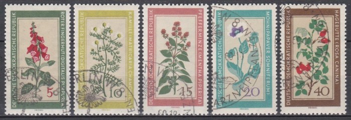 Germania RDG 1960 - Plante medicinale, Stampilat