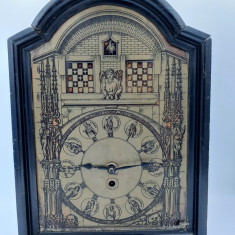 De colectie ! Ceas de perete antic, evreiesc cca.1880 , functional, deosebit !