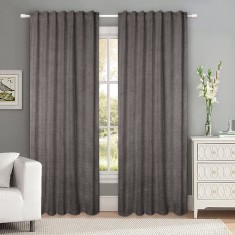 Draperie tip tesatura in cu rejansa transparenta cu ate pentru galerie, Madison, 150x230 cm, densitate 700 g/ml, Licio, 1 buc