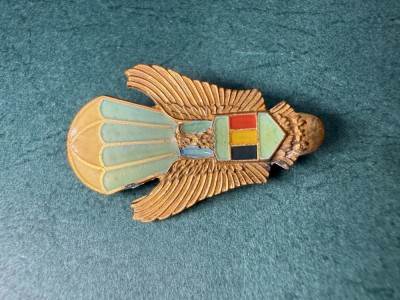 Insigna parasutist RSR Romania absolvent monetaria statului foto