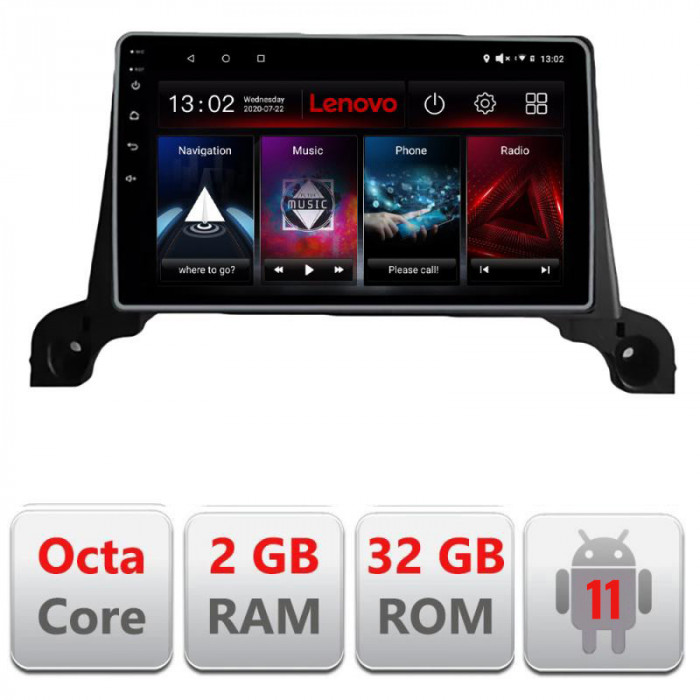 Navigatie dedicata Peugeot 5008 2016-2020 D-5008 Lenovo Octa Core cu Android Radio Bluetooth Internet GPS WIFI DSP 2+32 GB 4G k CarStore Technology