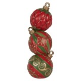 Cumpara ieftin Decoratiune Globuri Craciun polirasina multicolora cu led 14x14x40 cm