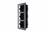 Panou frontal pentru 3 module videointerfon modular Hikvision DS-KD-ACF3; permite