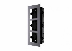Panou frontal pentru 3 module videointerfon modular Hikvision DS-KD-ACF3; permite