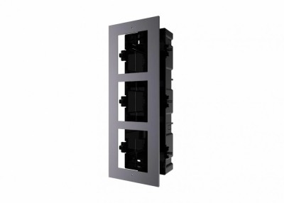 Panou frontal pentru 3 module videointerfon modular Hikvision DS-KD-ACF3; permite foto