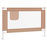 Cumpara ieftin Balustrada de protectie pat copii, gri taupe, 100x25 cm, textil