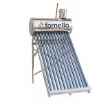 Panou solar nepresurizat Fornello rezervor inox 100 litri, 12 tuburi vidate