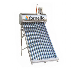 Panou solar nepresurizat Fornello rezervor inox 100 litri, 12 tuburi vidate