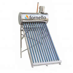 Panou solar nepresurizat Fornello rezervor inox 100 litri, 12 tuburi vidate