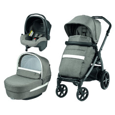 Carucior 3 in 1 Peg Perego Book, Primoviaggio SL, 0 - 22 kg, City Grey, Gri Alb *