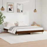 VidaXL Cadru pat fără saltea stejar maro 120x200 cm, lemn prelucrat